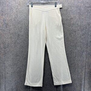 Lauren Ralph Lauren Pants Womens P/P Petite White Knit Straight Leg Wool Blend